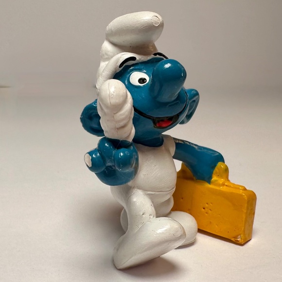 🩵 Vintage Smurf with Sore Thumb & Case - Picture 2 of 7